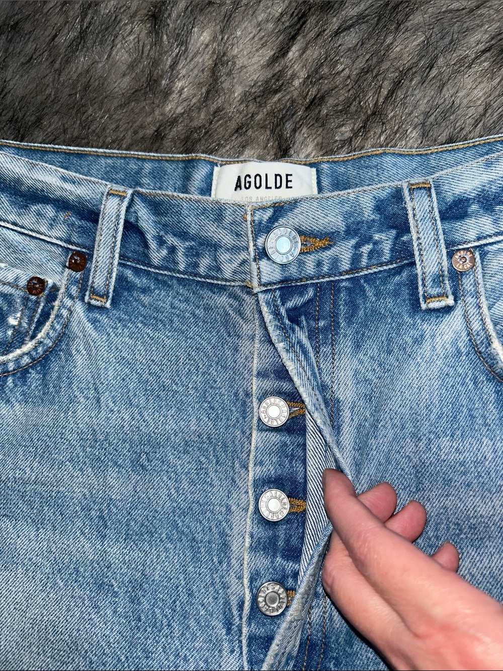NEW Agolde Low Slung Baggy Jeans in Libertine Slightly Distressed Size 27 - Picture 7 of 14